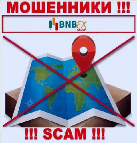 На информационном ресурсе BNB FX отсутствует информация относительно юрисдикции указанной организации