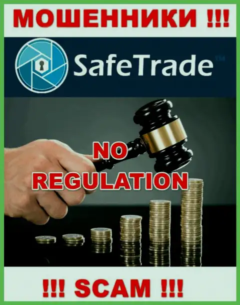 Safe Trade не контролируются ни одним регулятором - свободно отжимают вклады !