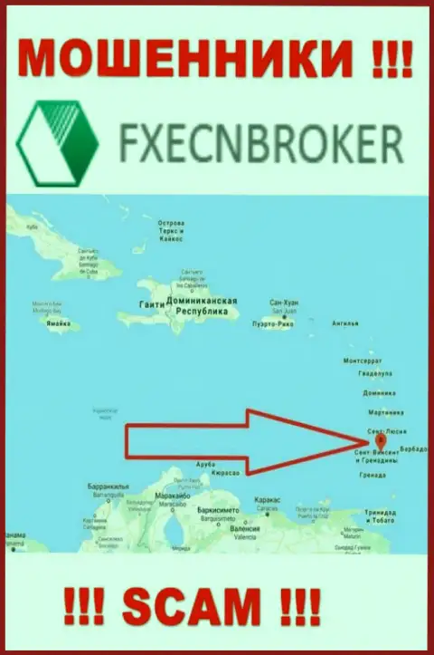 ФХ ЕЦНБрокер - это РАЗВОДИЛЫ, которые зарегистрированы на территории - Saint Vincent and the Grenadines