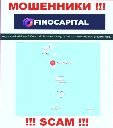 Fino Capital - это МОШЕННИКИ, пустили корни в оффшоре по адресу - 8 Коптхолл, Долина Розо, 00152 Содружество Доминики