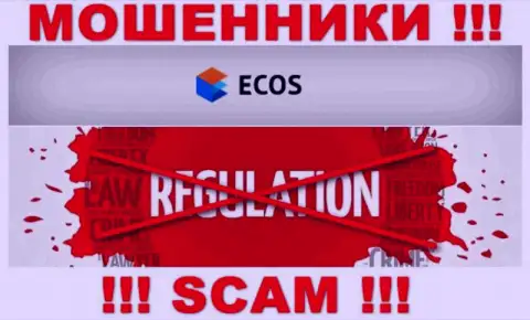 На сайте мошенников ECOS нет инфы об регуляторе - его просто нет