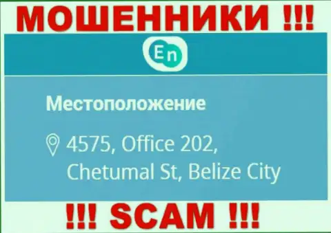 Адрес регистрации воров EN-N в оффшорной зоне - 4575, Office 202, Chetumal St, Belize City, представленная информация размещена у них на официальном онлайн-сервисе