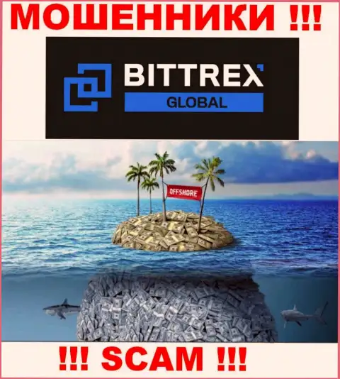 Бермудские острова - вот здесь, в оффшорной зоне, зарегистрированы мошенники Bittrex Com