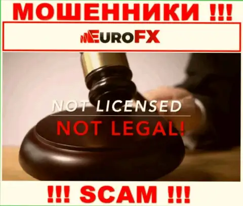 Информации о лицензии EuroFX Trade на их официальном информационном портале не показано - это РАЗВОДНЯК !!!