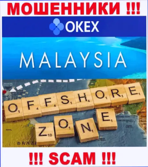 OKEx Com базируются в офшоре, на территории - Малайзия