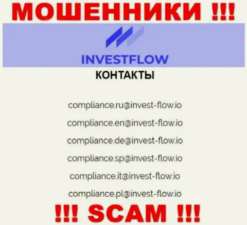 Связаться с internet мошенниками Invest Flow можно по данному e-mail (информация взята с их информационного ресурса)