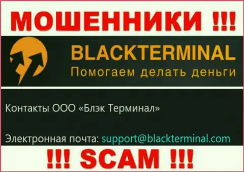 Не нужно переписываться с интернет-мошенниками BlackTerminal Ru, даже через их е-мейл - обманщики