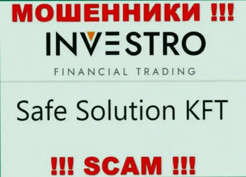 Организация Safe Solution KFT находится под управлением компании Safe Solution KFT