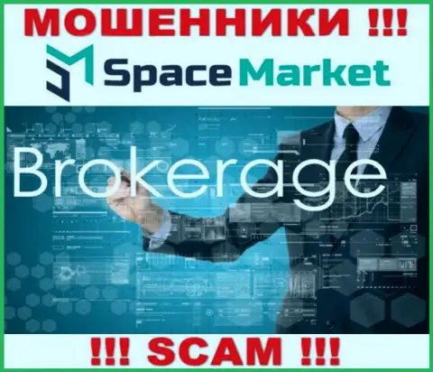Область деятельности незаконно действующей организации SpaceMarket - Брокер