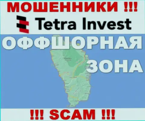 В компании Tetra Invest абсолютно спокойно лишают средств людей, потому что базируются в офшорной зоне на территории - Dominica