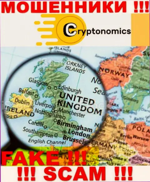 Кидалы Crypnomic не размещают правдивую информацию относительно своей юрисдикции