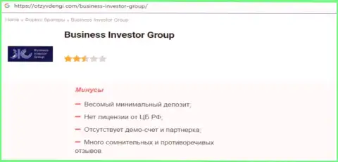 Контора Business Investor Group - это МОШЕННИКИ !!! Обзор с фактами разводняка