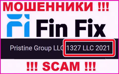 Номер регистрации очередной неправомерно действующей организации FinFix - 1327 LLC 2021