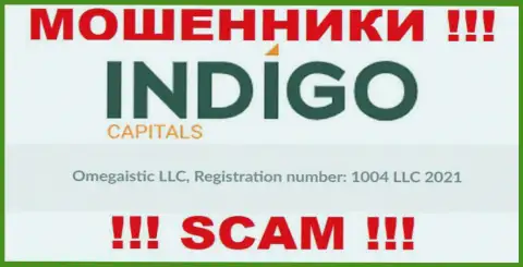 Регистрационный номер очередной противозаконно действующей организации Indigo Capitals - 1004 LLC 2021