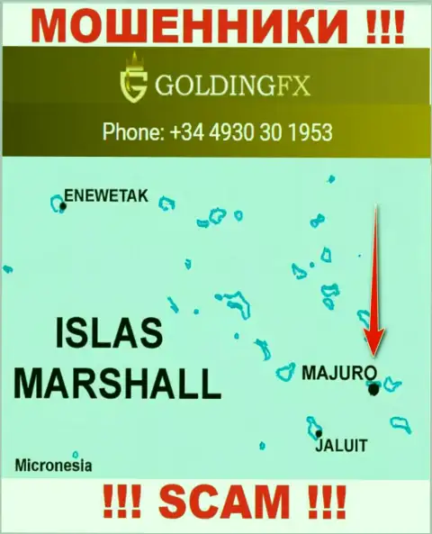С internet мошенником Goldingfx InvestLIMITED слишком опасно совместно работать, они базируются в оффшоре: Majuro, Marshall Islands