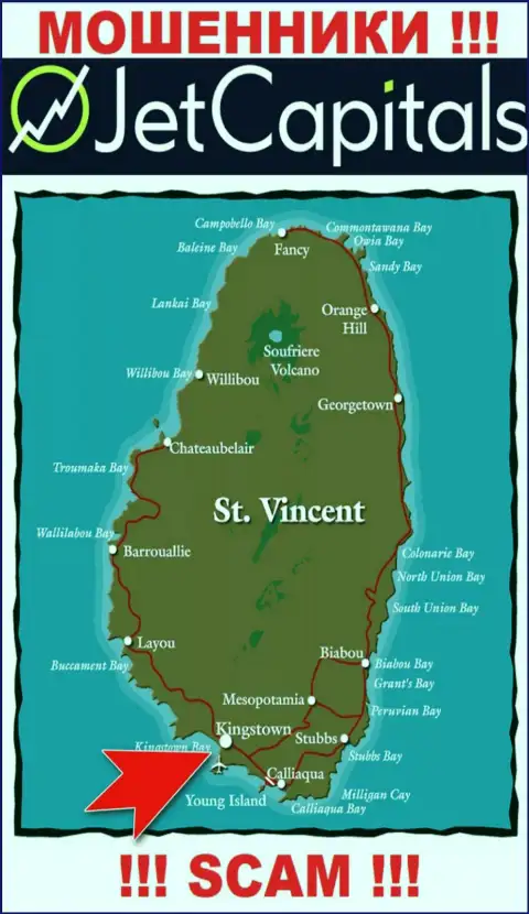 Kingstown, St Vincent and the Grenadines - именно здесь, в оффшоре, зарегистрированы internet мошенники ДжетКэпиталс Ком