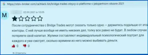 Не загремите в капкан internet мошенников Bridge Trades - останетесь с дыркой от бублика (отзыв)