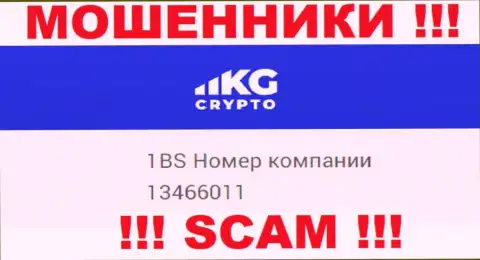 Регистрационный номер конторы CryptoKG, в которую кровные рекомендуем не вводить: 13466011