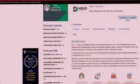 Обзорный материал о условиях для совершения сделок Форекс брокерской организации Киехо, расположенный на сервисе директори финансмагнатес Ком