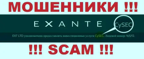 Неправомерно действующая контора Exanten контролируется мошенниками - Cyprus Securities and Exchange Commission