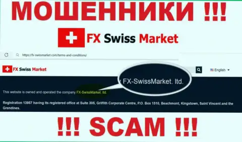 Инфа о юр. лице internet аферистов FX Swiss Market
