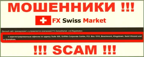 Официальное место регистрации internet лохотронщиков FX-SwissMarket Ltd - Saint Vincent and the Grendines