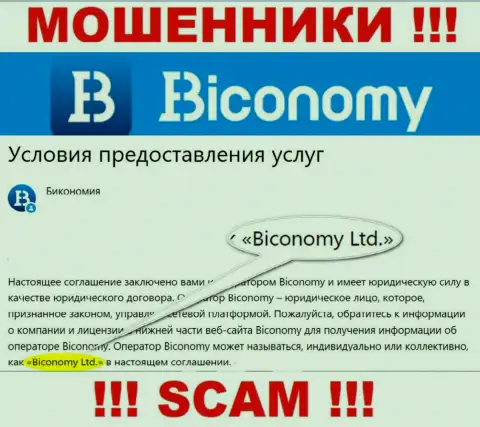 Юридическое лицо, управляющее ворюгами Biconomy Com - это Бикономи Лтд