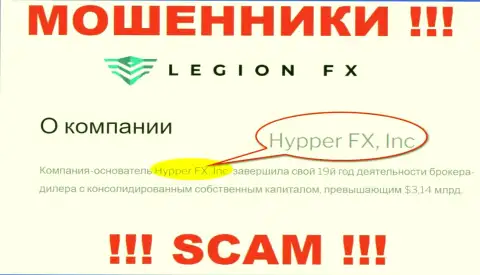 HypperFX принадлежит конторе - ГипперФИкс, Инк