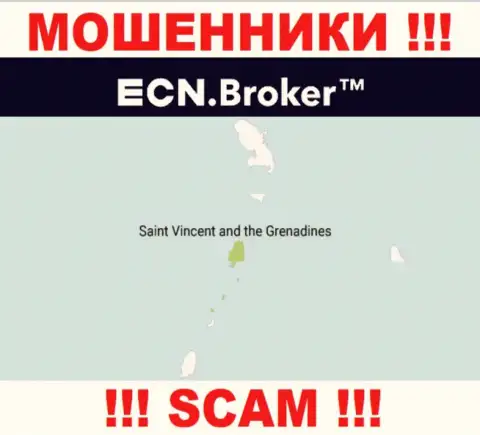 Находясь в офшорной зоне, на территории Сент-Винсент и Гренадины, ECNBroker не неся ответственности обувают лохов