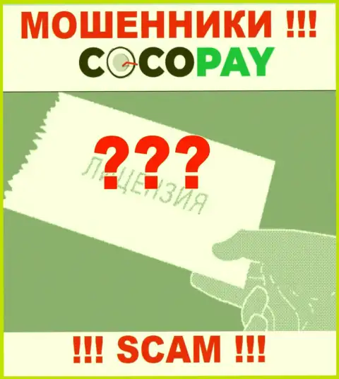 Будьте осторожны, организация Coco Pay не смогла получить лицензию - это internet-ворюги