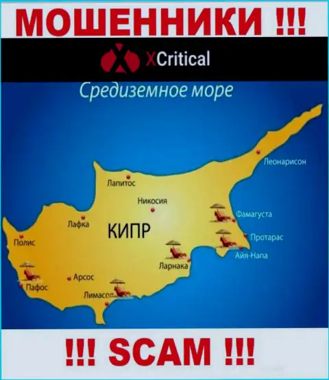 Cyprus - вот здесь, в оффшоре, пустили корни мошенники XCritical Com