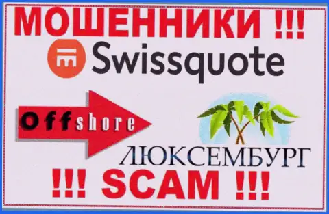 SwissQuote сообщили на своем web-портале свое место регистрации - на территории Luxemburg